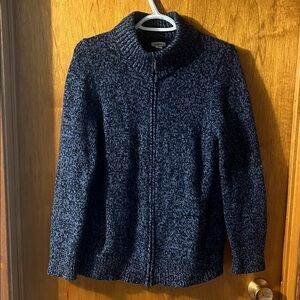 Men’s L.L. Bean Navy Knit Sweater 100% Lambswool Large